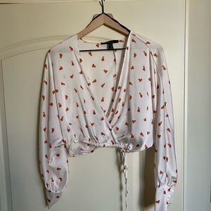 Long sleeve Surplice Top